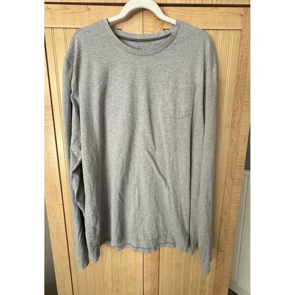 Free Fly New Men's Bamboo Long Sleeve Pocket Tee Light Gray Size XXL - Picture 1 of 5